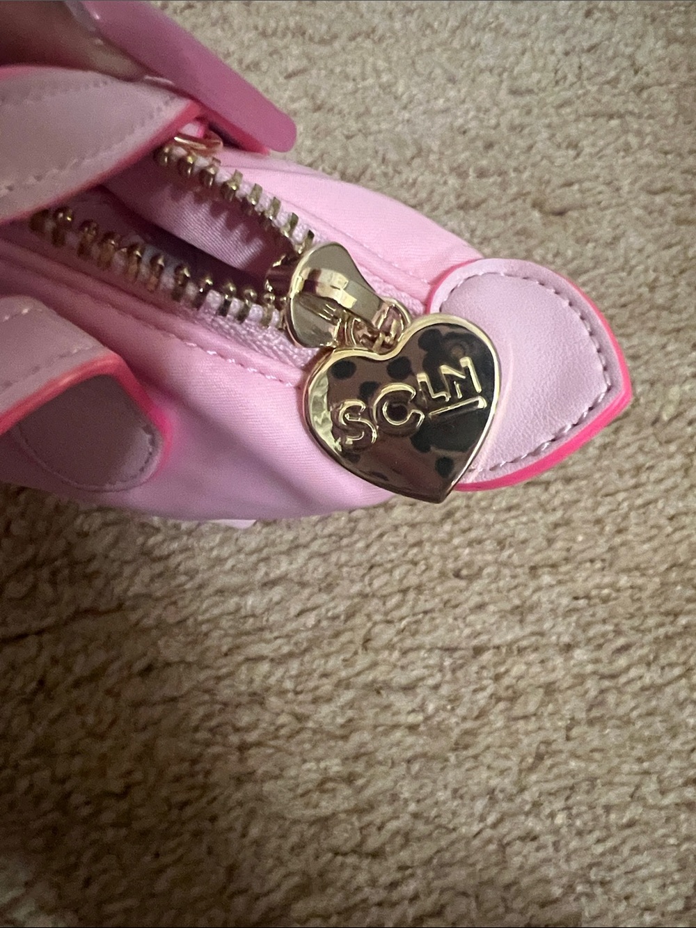 Stoney Clover Lane Pink Mini Tote with Gold Heart Accent - Picture 4 of 5
